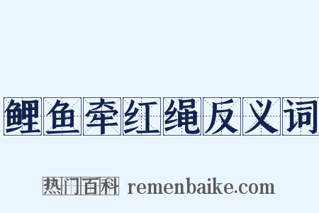 鲤鱼牵红绳反义词是什么意思的图片